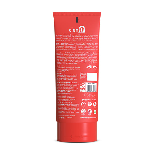 Red Aloe Vera Skin Glow Face Wash With 1% Niacinamide