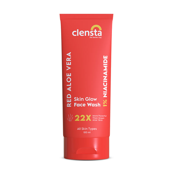 Red Aloe Vera Skin Glow Face Wash With 1% Niacinamide 7th image with white background