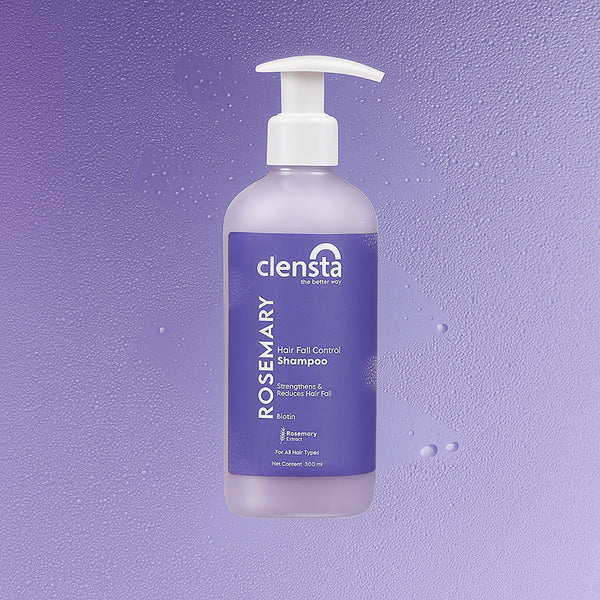 Clensta Rosemary Hair Fall Control Shampoo With Rosemary Extract & Biotin front image.