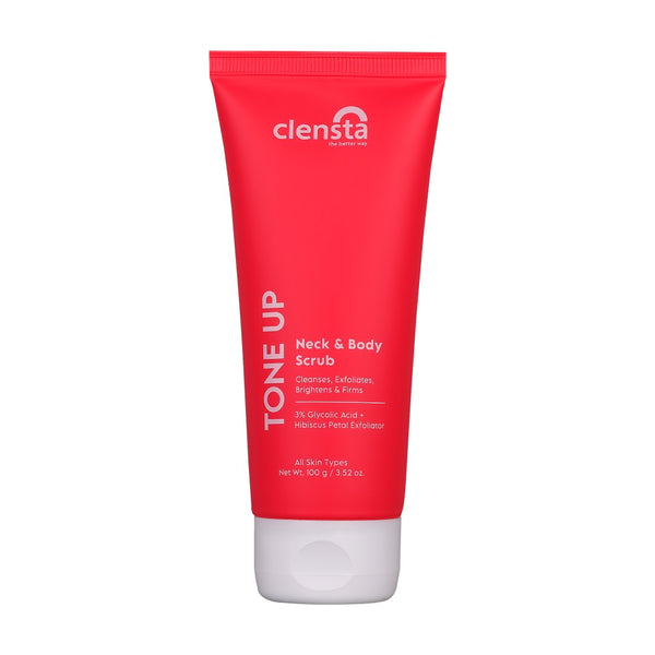 Tone Up Neck & Body Scrub Enriched With 3% Glycolic Acid & Hibiscus Petal Exfoliator