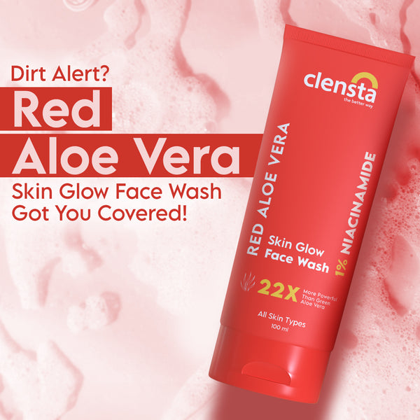 Red Aloe Vera Skin Glow Face Wash With 1% Niacinamide