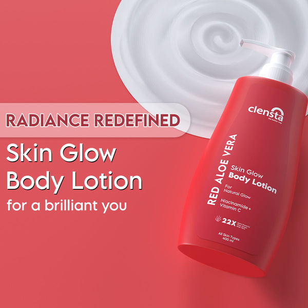 Red Aloe Vera Skin Glow Body Lotion Enriched With 2% Niacinamide & Vitamin C (Pack of 2)