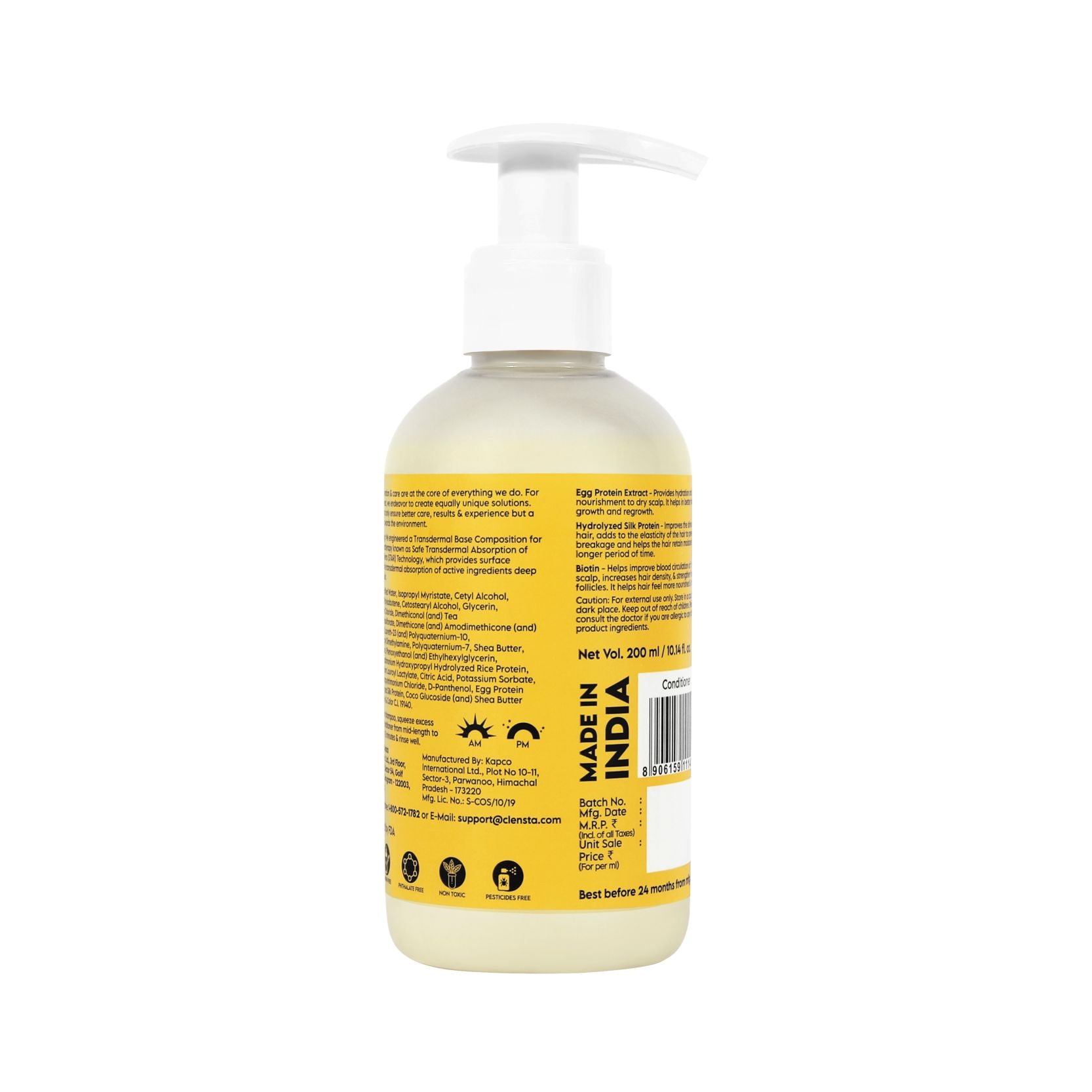 Eggstreme Repair Hair Conditioner With 0.10% Egg Protein Extract, 0.02% Hydrolyzed Silk Protein, 0.01% Biotin 200ml