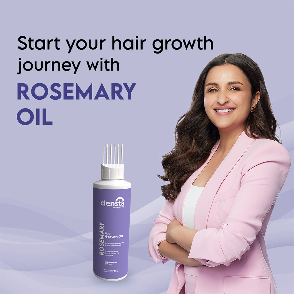 Rosemary Hair Growth Oil With Vitamin E, Argan Kernel Oil & Rosemary Extract For Strong & Healthy Hair