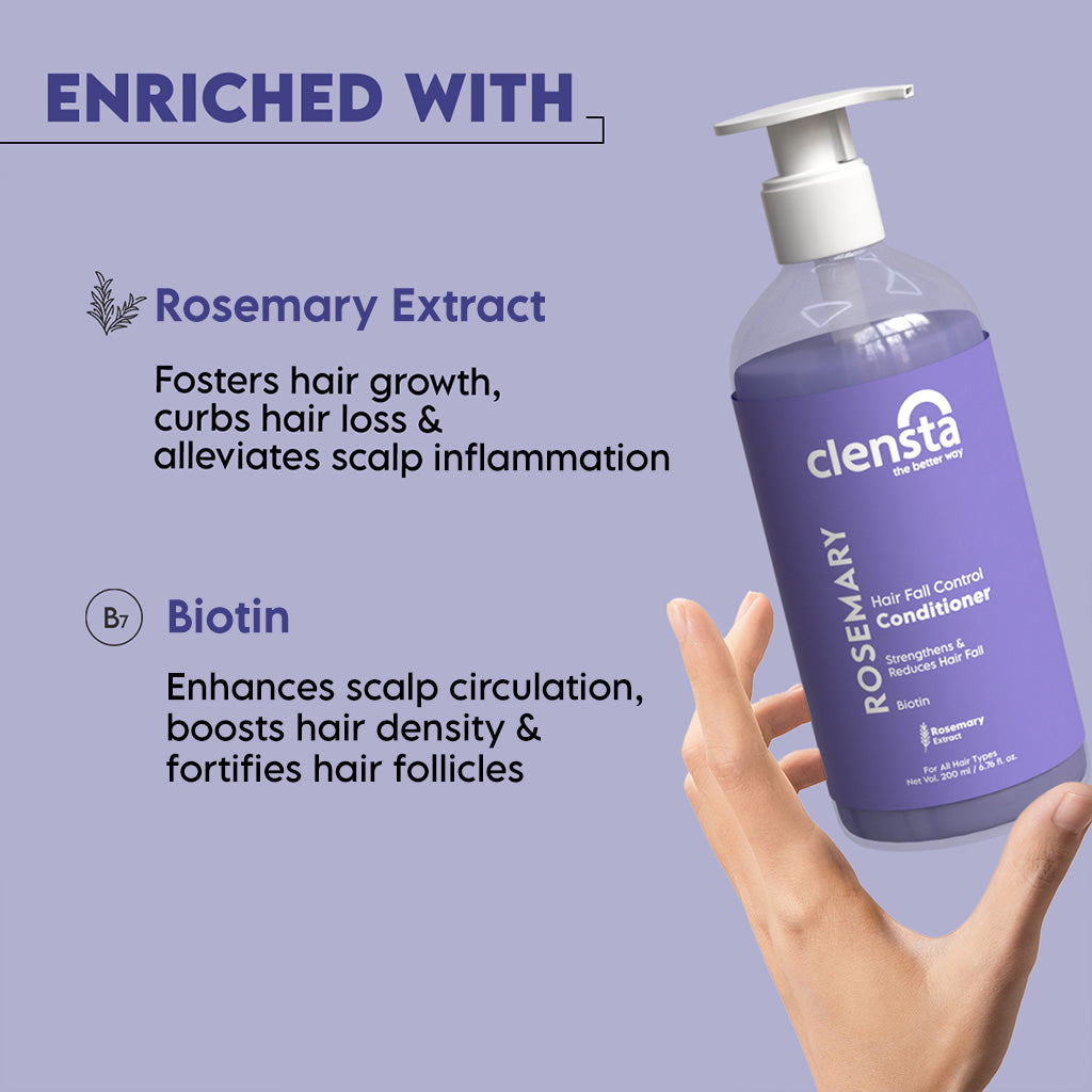 Rosemary Hair Fall Control Conditioner With Rosemary Extract & Biotin for Stronger Hair & Reduced Hair Fall