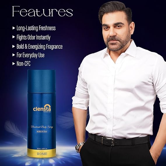 Clensta Body spray/Perfume Rome Deodorant for Men 150ml Body Spray Long Lasting | All Day Freshness | Born in Italy