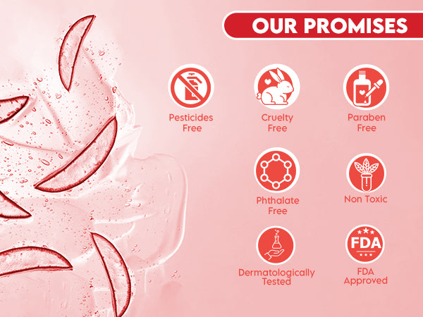 Clensta Red Aloe Vera Multipurpose Gel With 1% Niacinamide, Rose Water & Vitamin E A+ 5th mobile banner of commitments.