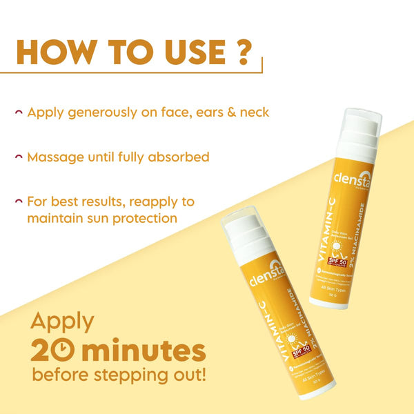 Vitamin C Daily Glow Sunscreen Gel SPF 50 PA++++ UVA/UVB With 2% Niacinamide