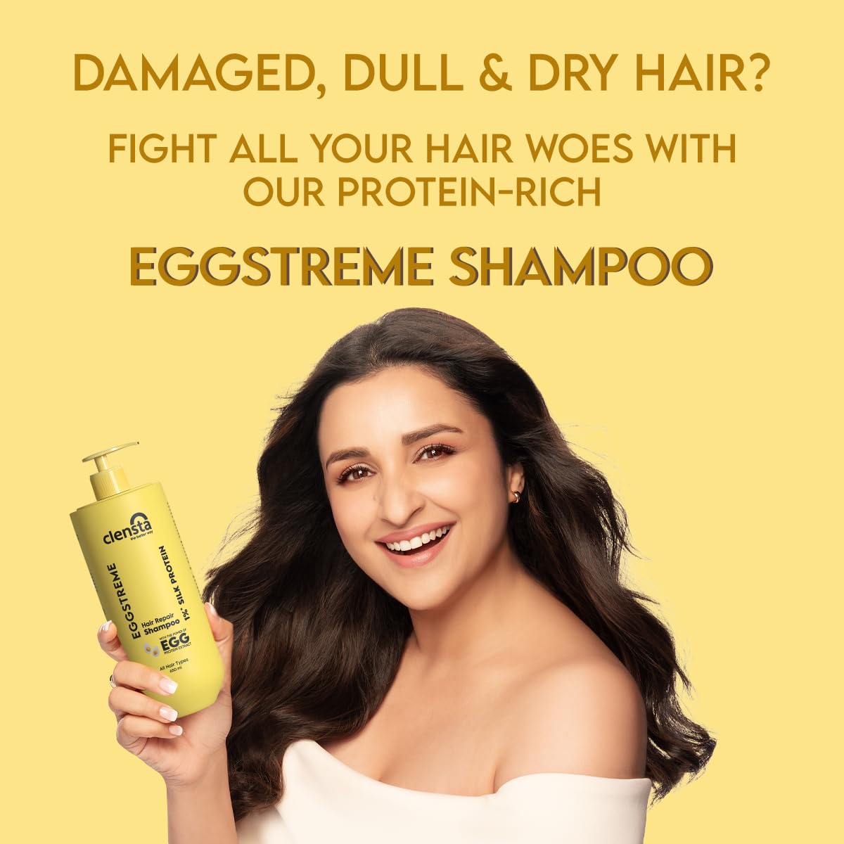 Clensta Eggstreme Hair Repair Shampoo For Men & Women - 650 ml