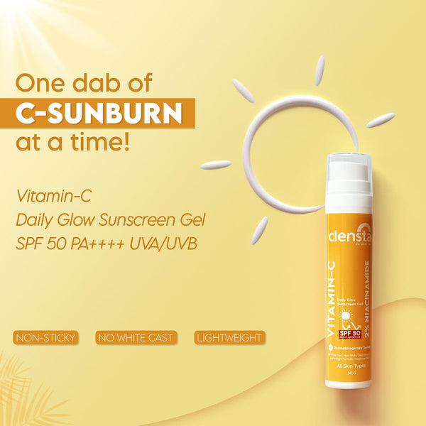 Vitamin C Daily Glow Sunscreen Gel SPF 50 PA++++ UVA/UVB With 2% Niacinamide