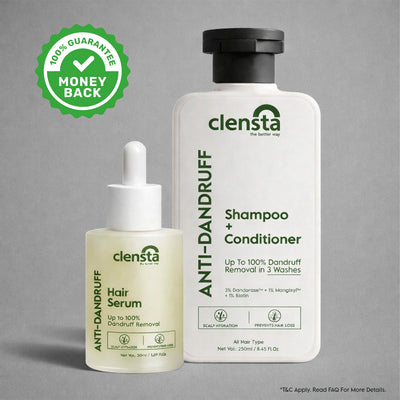 Clensta Anti-Dandruff Power Combo with shampoo, conditioner 250ml and hair serum 50ml