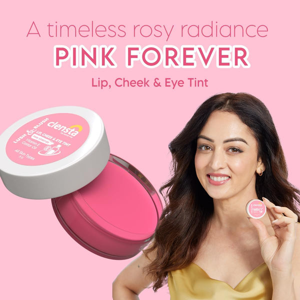 Lush & Blush Lip, Cheek & Eye Tint Pink Forever 03 With Vitamin E & Castor Oil