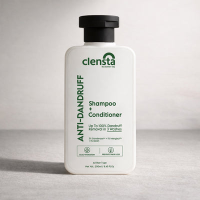 Clensta Anti-Dandruff Shampoo + Conditioner | Flake & Itch Control Hair Care