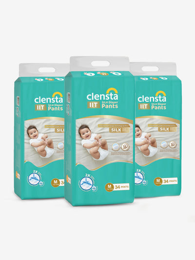 IIT SILK Diaper Pants for 7 to 12 kg Babies | Medium | Pack of 3