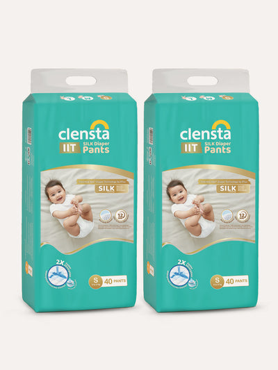 IIT SILK Diaper Pants for 5 to 8 kg Babies | Small | Pack of 2