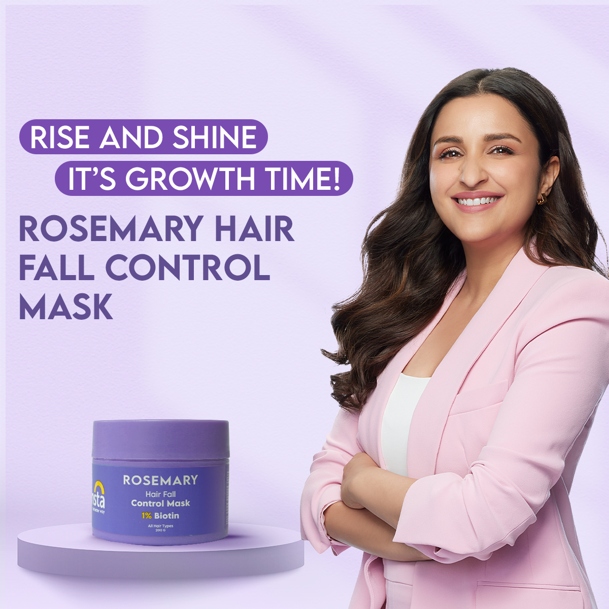 Rosemary Hair Fall Control Mask With 1% Biotin for Healthier Hair