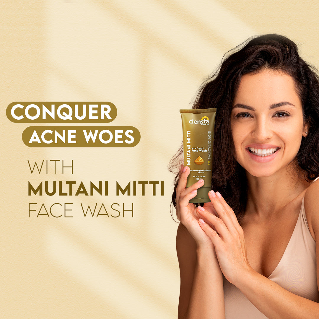 Multani Mitti Face Wash With 1% Salicylic Acid for clear skin