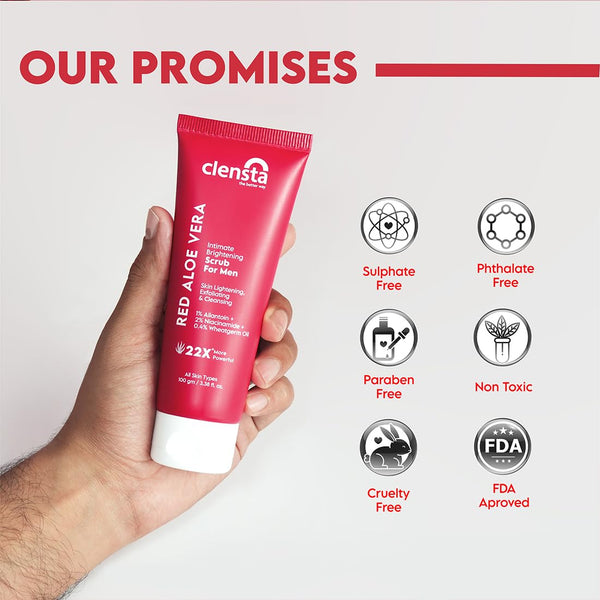 Intimate Brightening Scrub For Men With 1% Allantoin, 2% Niacinamide & 0.4% Wheatgerm Oil
