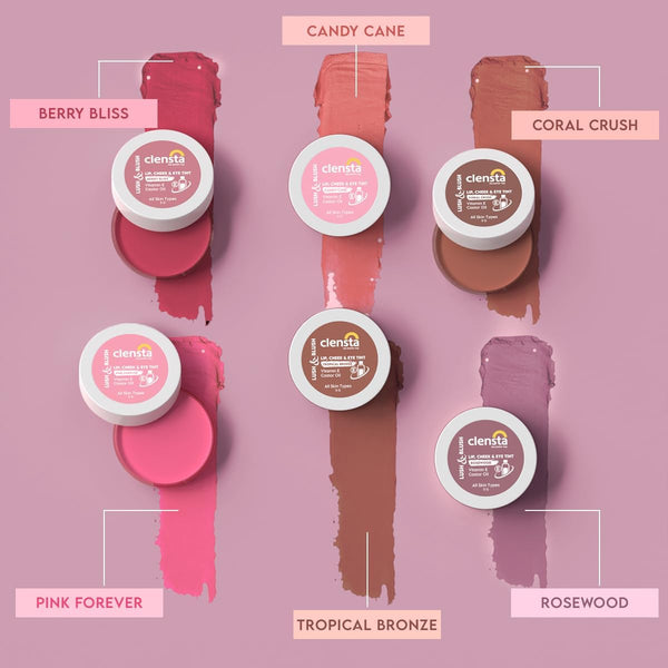 Lush & Blush Lip, Cheek & Eye Tint Rosewood 04 With Vitamin E & Castor Oil