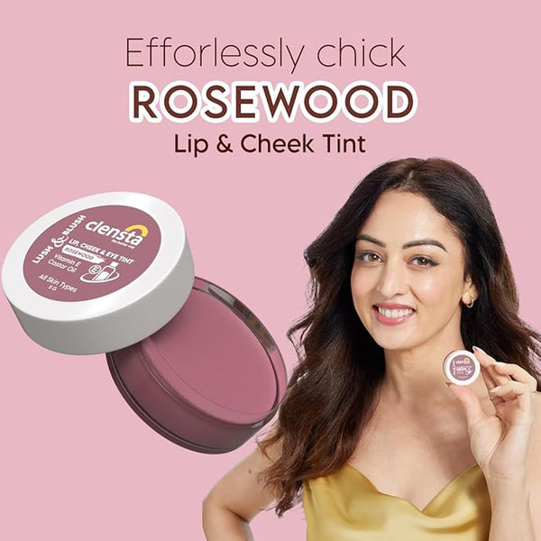 Lush & Blush Lip, Cheek & Eye Tint Rosewood 04 With Vitamin E & Castor Oil