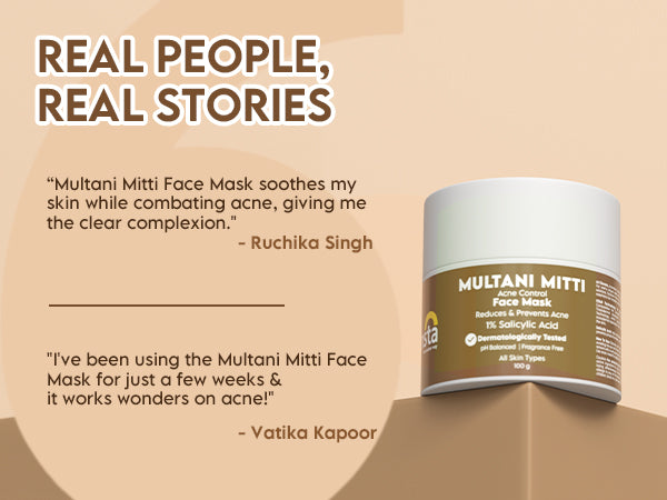 Multani Mitti Acne Control Face Mask With 1% Salicylic Acid