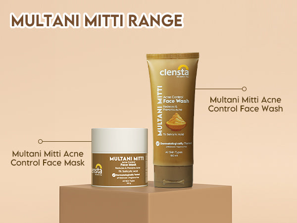 Multani Mitti Acne Control Face Mask With 1% Salicylic Acid