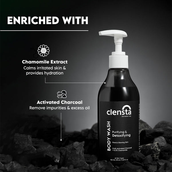 Purifying & Detoxifying Body Wash With 0.4% Activated Charcoal & 0.3% Chamomile Extract