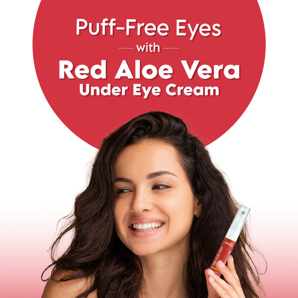 Buy Clensta Red Aloe Vera Under Eye Cream With 2% Niacinamide (Pack of 2)