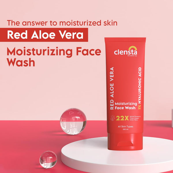 Red Aloe Vera Moisturizing Face Wash With 1% Hyaluronic Acid