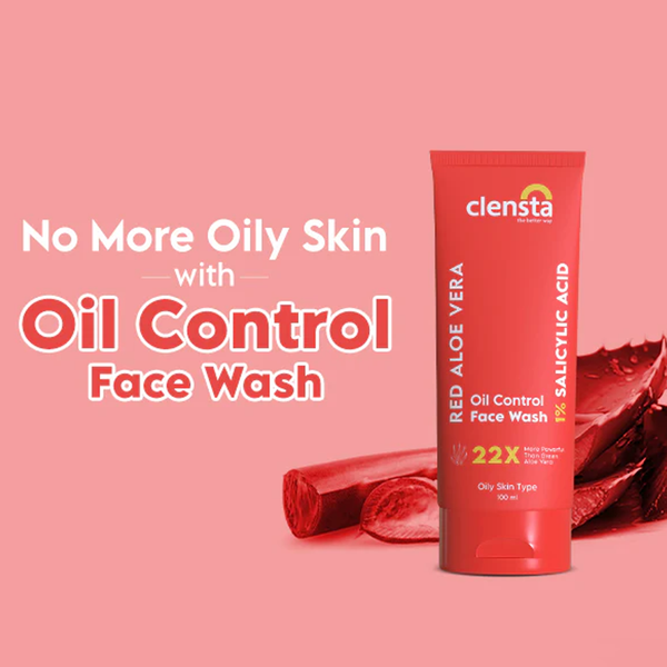 Red Aloe Vera Oil Control Face Wash With 1% Salicylic Acid