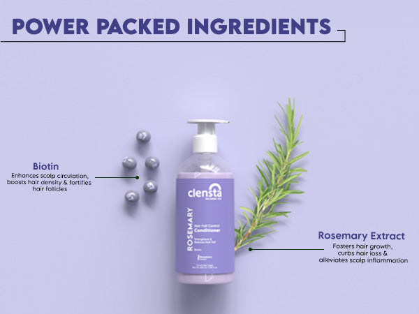 Clensta Rosemary Hair Fall Control Conditioner With Rosemary Extract & Biotin, A+ 2nd mobile banner of ingredients.