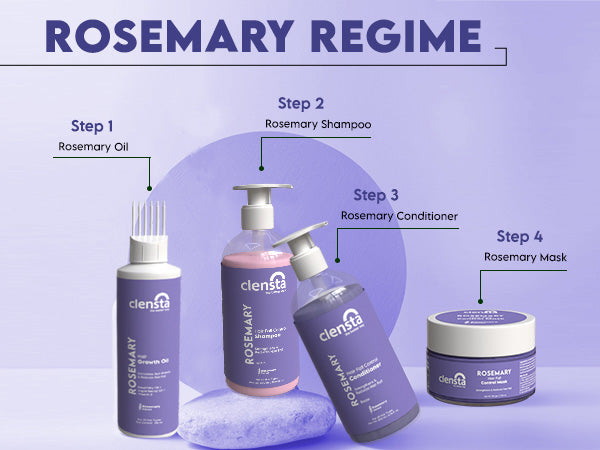 Clensta Rosemary Hair Fall Control Conditioner With Rosemary Extract & Biotin, A+ 6th mobile banner of rosemary regime.
