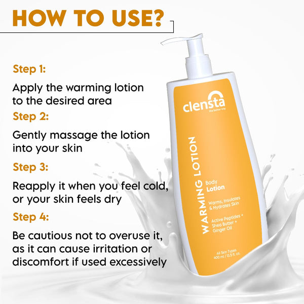Warming Body Lotion With Ginger Oil, Shea Butter, and Peptides
