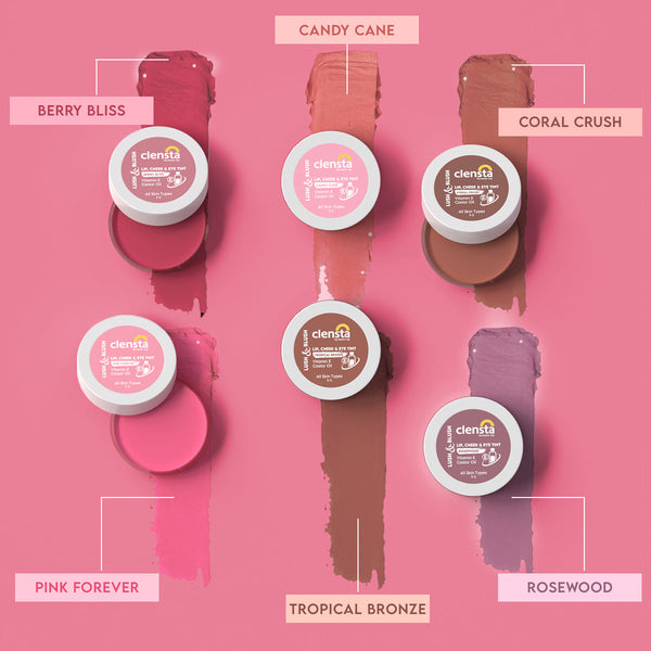 Lush & Blush Lip, Cheek & Eye Tint Berry Bliss 01 With Vitamin E & Castor Oil