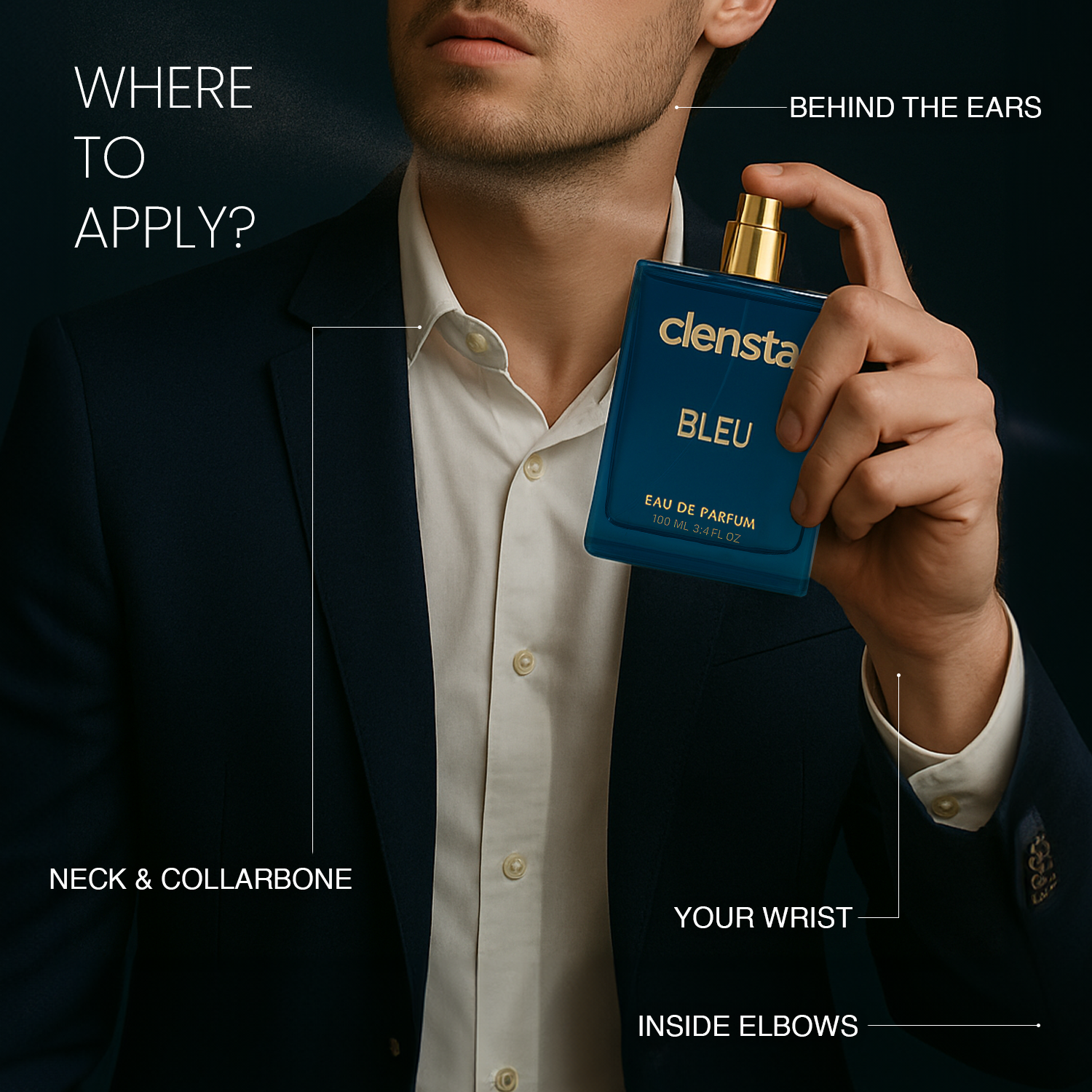 Clensta Bleu Perfume | Inspired by aqua & citrus accords of Bleu de Chanel | For Men | EDP 100ml