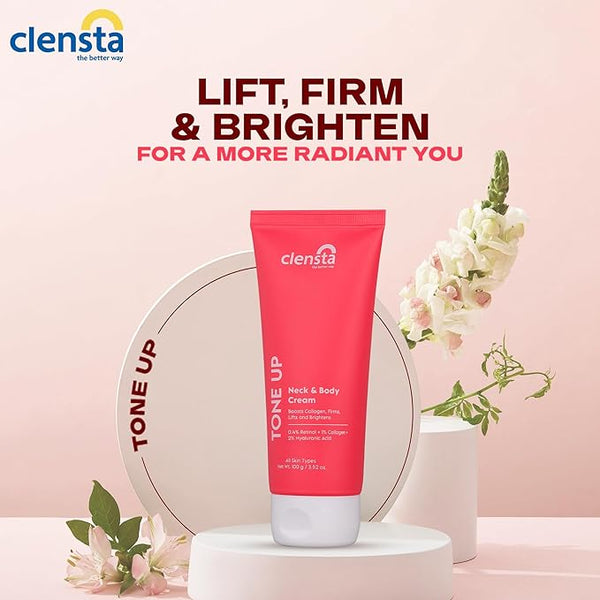 Tone Up Neck & Body Cream Enriched With 0.4% Retinol + 1% Collagen + 2% Hyaluronic Acid