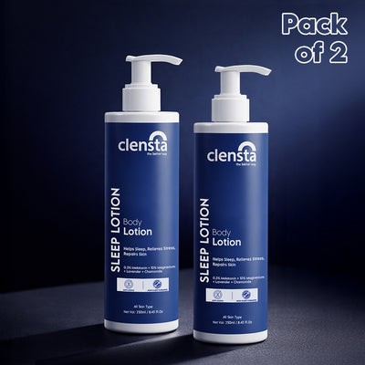 Clensta Sleep Body Lotion with Melatonin & Magnesium | For Deep, Restful Sleep pack of 2
