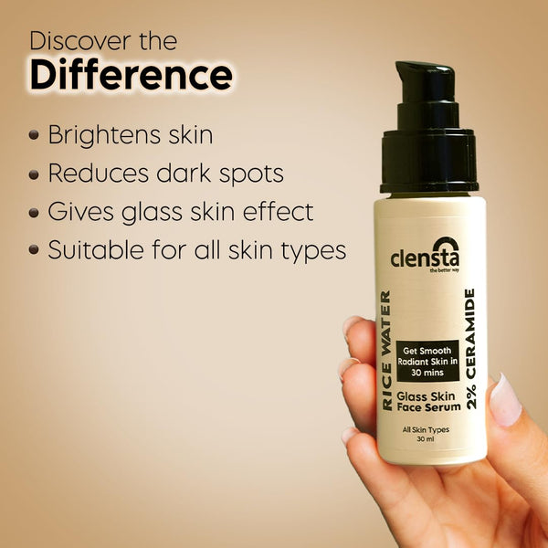 Buy Clensta Rice Water Face Wash & Serum with 2% Ceramide