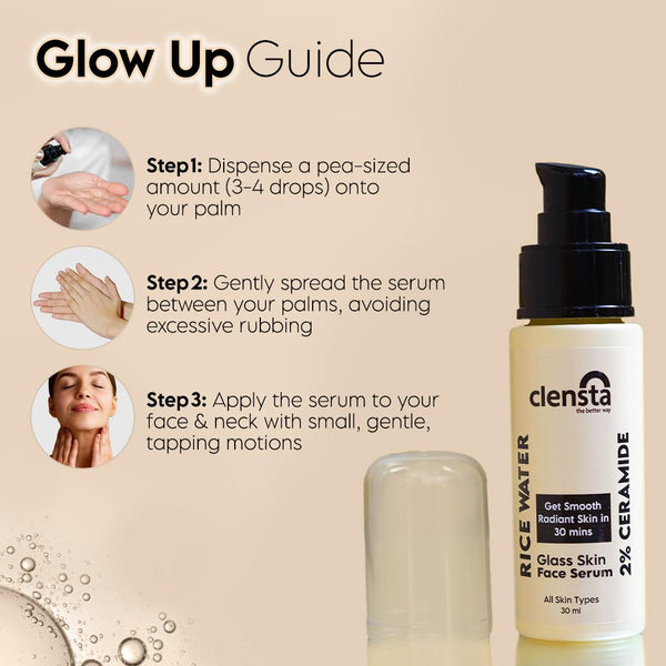 Buy Clensta Rice Water Face Wash & Serum with 2% Ceramide