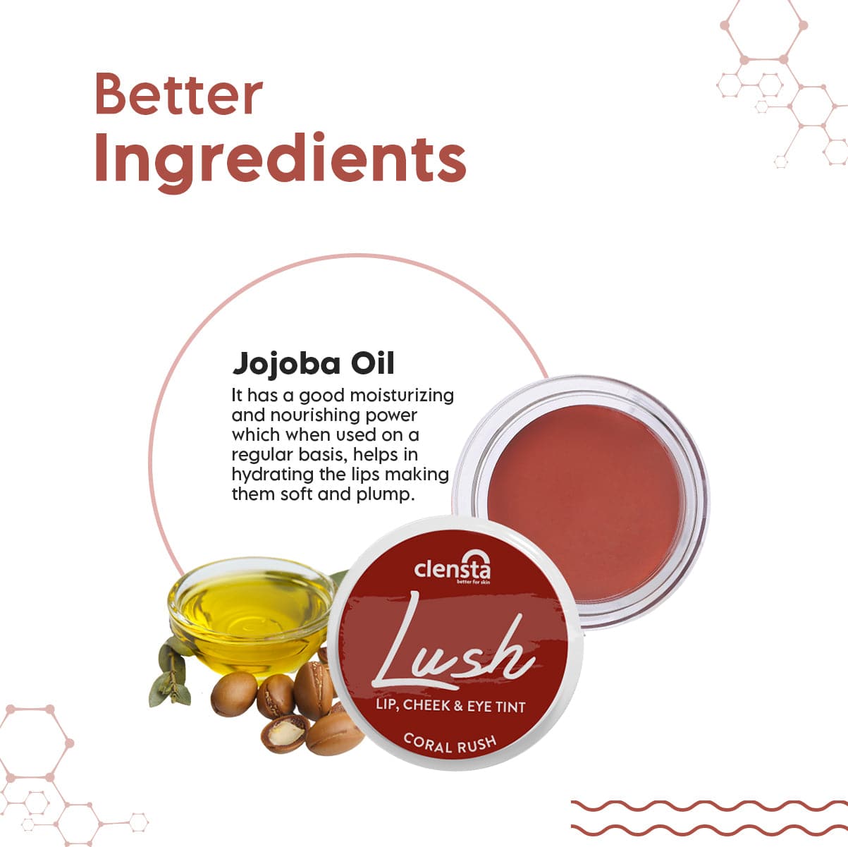 Lush Lip, Cheek & Eye Tint - Coral Rush