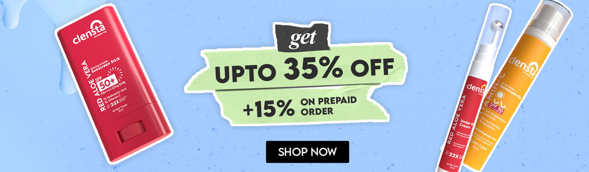 Clensta super saver sale upto 35% off first hero banner