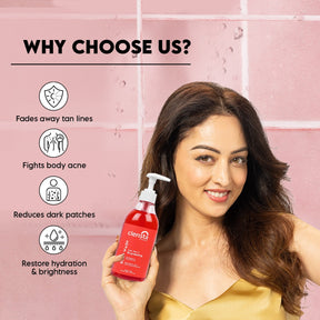 Clensta Anti-Tan & Brightening Body Wash With 0.5% Salicylic Acid & 0.2% Chamomile Extract, 6th image of benefits