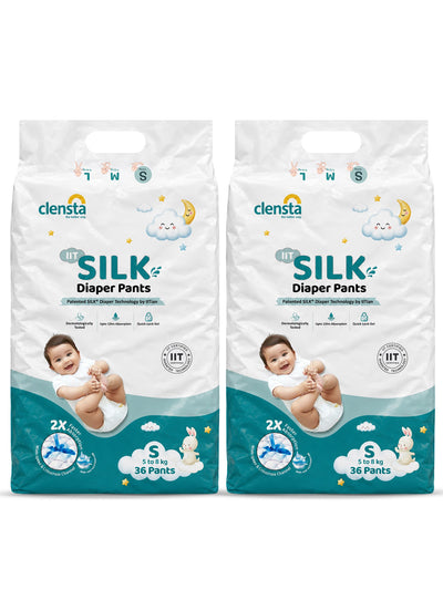 IIT SILK Diaper Pants for 5 to 8 kg Babies | Small | Pack of 2 (72 Pants)