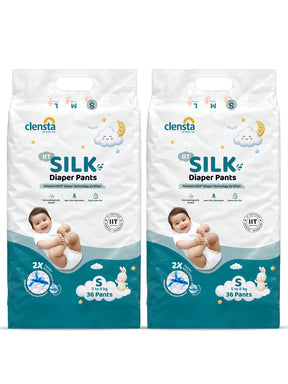 IIT SILK Diaper Pants for 5 to 8 kg Babies | Small | Pack of 2 (72 Pants)