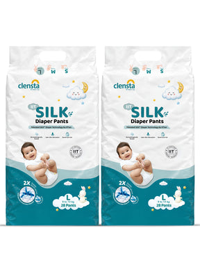 IIT SILK Diaper Pants for 9 to 14 kg Babies | Large | Pack of 2 (56 Pants)