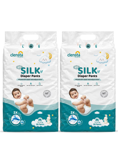 IIT SILK Diaper Pants for 7 to 12 kg Babies | Medium | Pack of 2 (60 Pants)