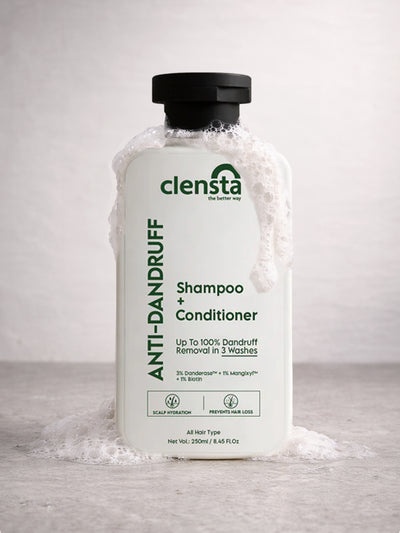 Clensta Anti-Dandruff Shampoo + Conditioner | Flake & Itch Control Hair Care