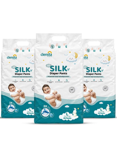 IIT SILK Diaper Pants for 9 to 14 kg Babies | Large | Pack of 3 (84 Pants)