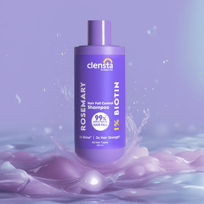 Clensta Rosemary Hair Fall Control Shampoo with 1% Biotin, front image