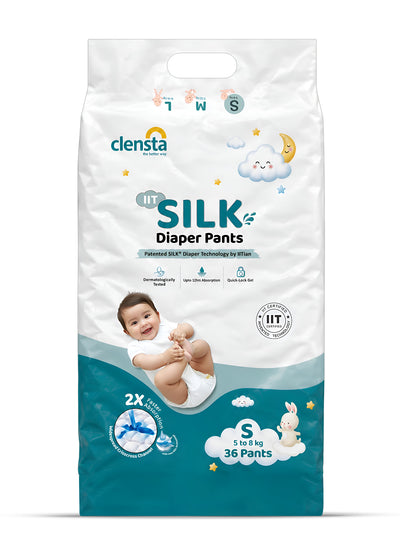 IIT SILK Diaper Pants for 5 to 8 kg Babies | Small (36 Pants)